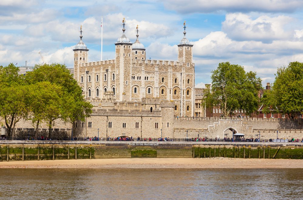 First Trip to London Tower of London as seen from the River Thames