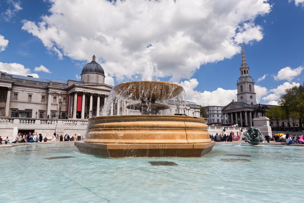 First Trip to London Trafalgar Square