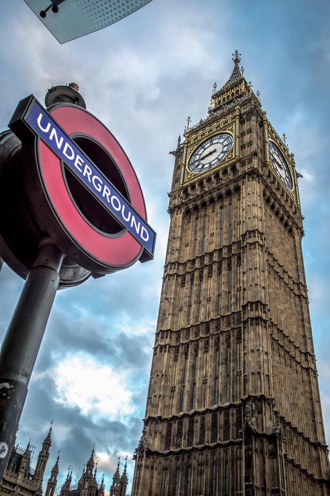 First Trip to London Tube Station near Big Ben