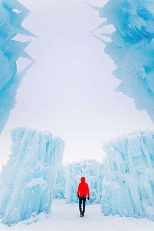 Fat Biking Across The Frozen River Valley To The Ice Castles Of Edmonton, Canada (38)