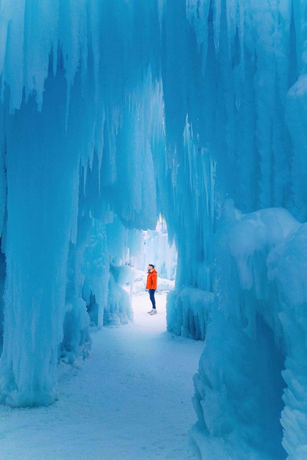 Fat Biking Across The Frozen River Valley To The Ice Castles Of Edmonton, Canada (43)