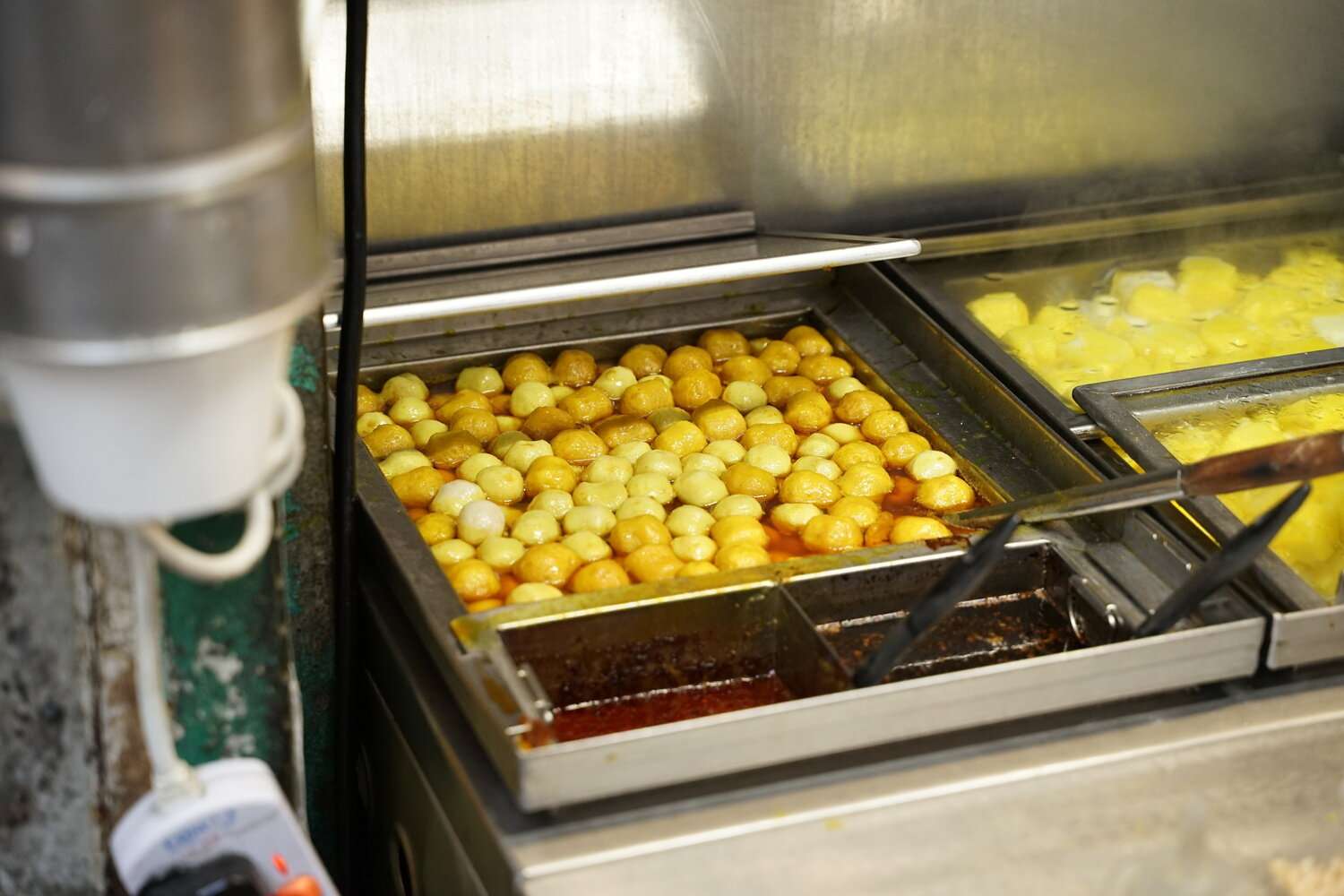 Fish Balls street food in Hong Kong.