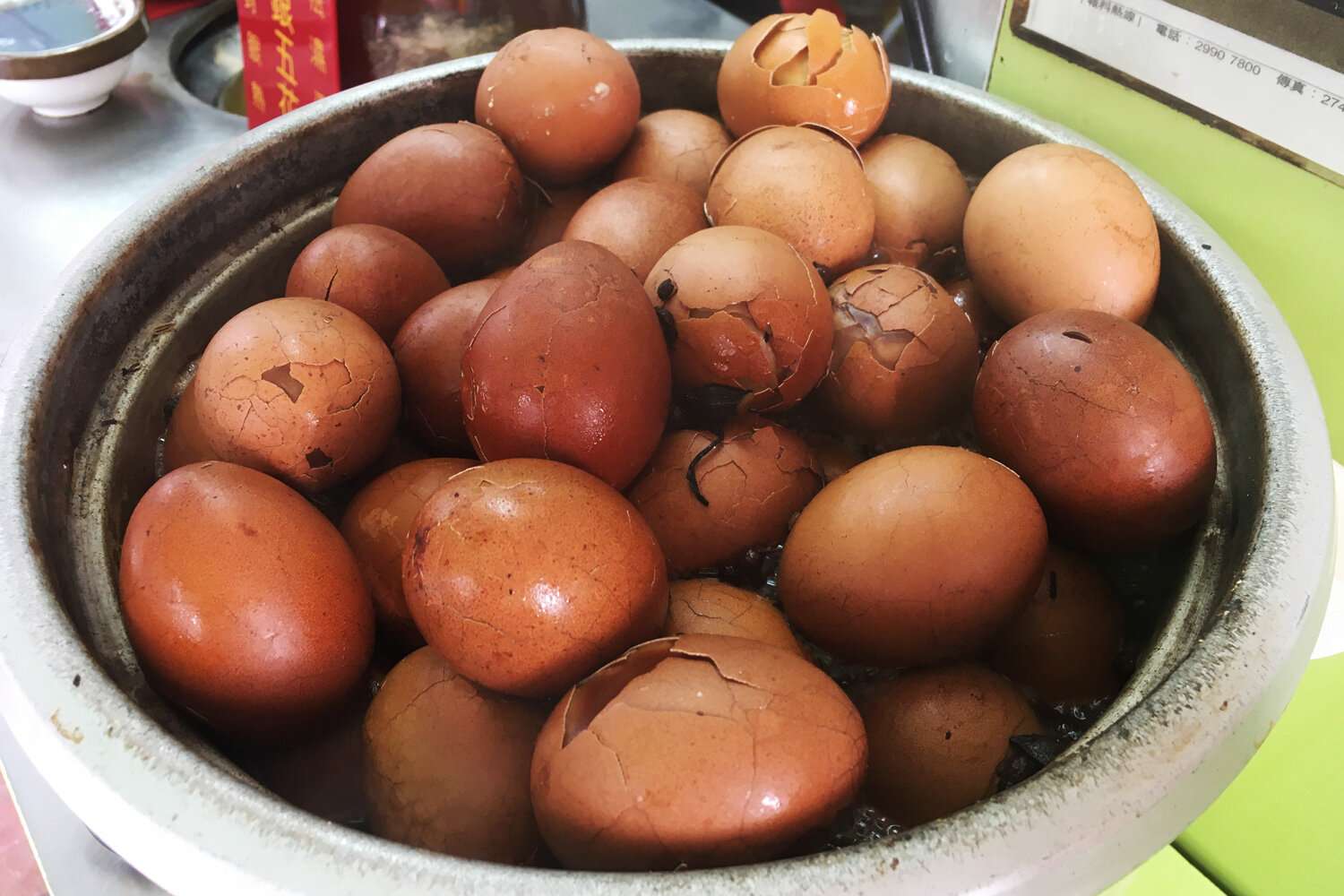 Tea Egg street food in Hong Kong.