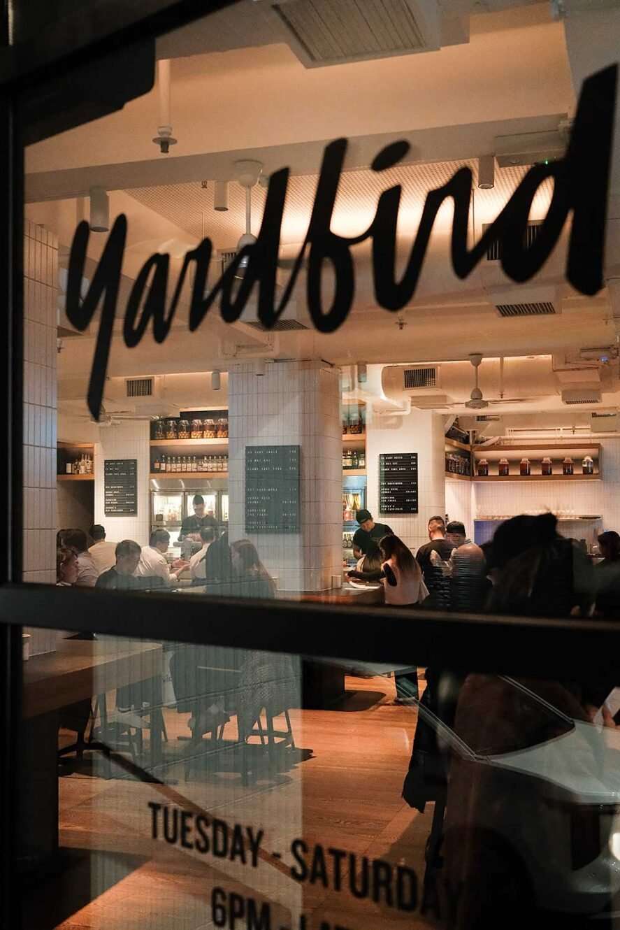 Modern Michelin star restaurant Yardbird in Hong Kong.