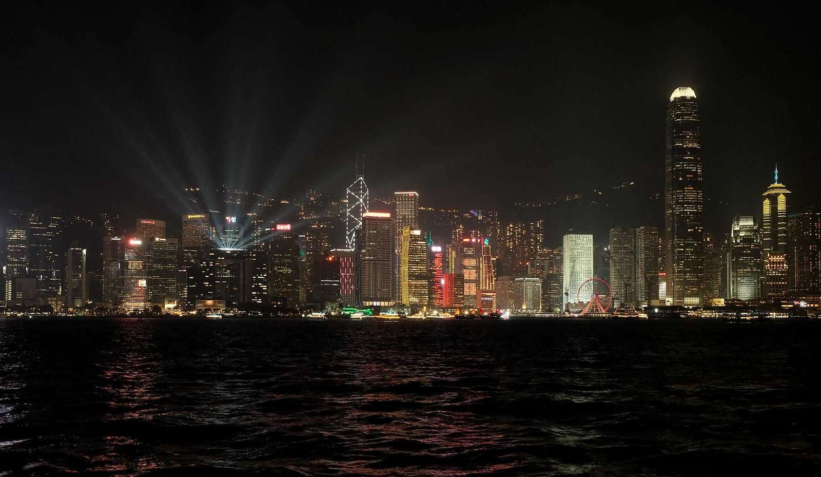 Symphony of Lights at 8pm from the Avenue of Stars in Hong Kong